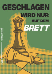 Abbildung Postkarte „Geschlagen wird nur auf dem Brett“