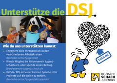 Abbildung Werbepostkarte „Unterstütze die DSJ“