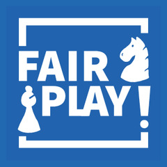 Abbildung Sticker Fairplay weiß-blau