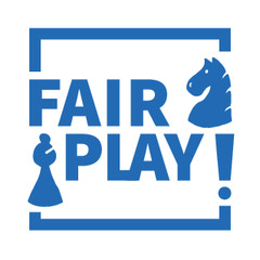 Abbildung Sticker Fairplay blau-transparent