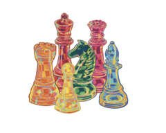 Abbildung Sticker „Schachfiguren“