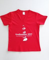 Abbildung T-Shirt „Großmeister 2024“, rot, weiblich, Größe XL