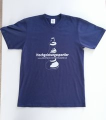 Abbildung T-Shirt „Hochgeistungssportler“, blau, männlich, Größe XL
