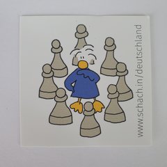 Abbildung Sticker „Chessy mit Bauern“ (10 Stück)